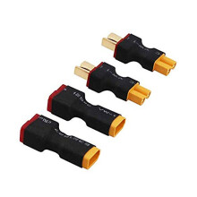 2 Pair No Wires XT30 to Deans T Plug Female Male Adapter Wireless Connector for RC FPV Drone Car Lipo NiMH Battery Charger ESC