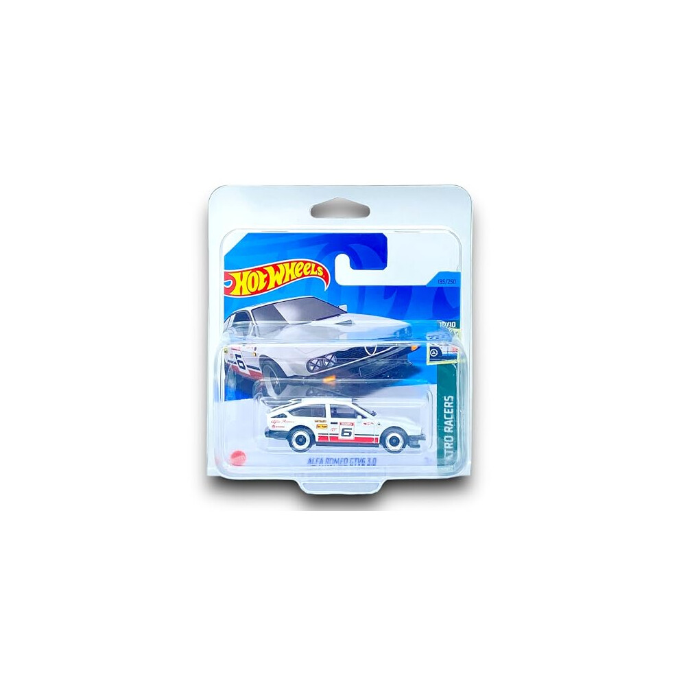 Alfa Romeo GTV6 3.0 (White) 10/10 Retro Racers - 2023-185/250 (Short Card) - COMES IN A KLAS CAR KEEPER SHORT CARD PROTECTOR CASE - HKJ83