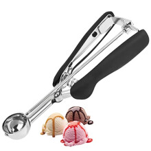 Ice Cream Scoop Stainless Steel Cookie Scoop with Trigger, Used for Fruit, Ice Cream, etc.