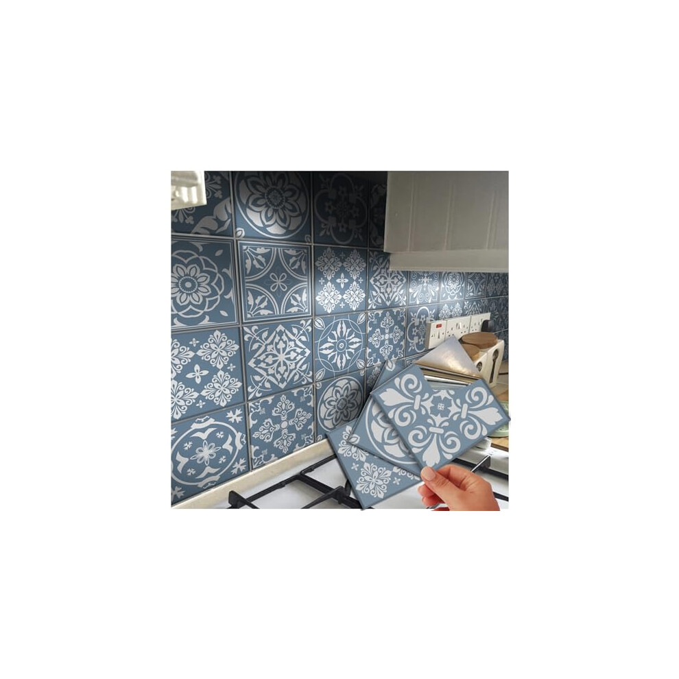 48 Tile Stickers Victorian Mosaic Tile Stickers Transfers For Tile Kitchen Bathroom Stick On Wall Peel And Stick Tile Stickers Decals Transfers Duck 5060639514564