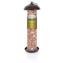 Walter Harrison's Hammered Copper Wild Bird Hanging Peanut & Suet Feeder - 30Cm - Black