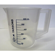 PLASTIC POLYPROPYLENE PP MEASURING BEAKER/JUG WITH HANDLE 500ML LABORATORY KITCHEN