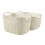 Curver Knit Effect Set of 5 Kitchen, Living room, Bathroom, Bedroom, Utility Rectangular Small Storage Basket 8 Litres - Oasis White 6