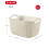 Curver Knit Effect Set of 5 Kitchen, Living room, Bathroom, Bedroom, Utility Rectangular Small Storage Basket 8 Litres - Oasis White 8
