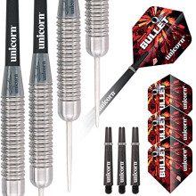 Steel Tip Darts Set | Gary 'The Flying Scotsman' Anderson Bullet | Super Durable Natural Stainless Steel Barrels | 26 g