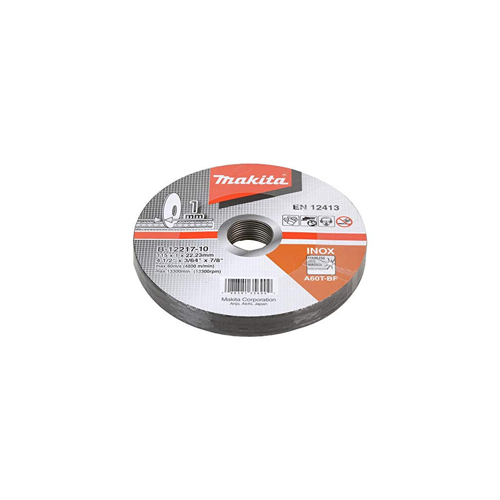 METAL CUTTING DISC 1X115MM (PK10) B-12217-10