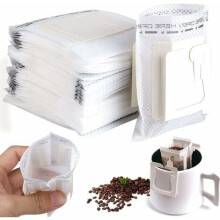 50 Disposable Coffee Filters, Drip Coffee Bag with Hanging Ear, Coffee Tea Drip Filter Bags, Portable Coffee Paper Filter for Most Cups, Travel,