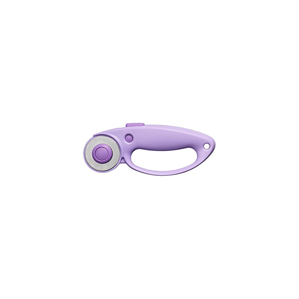 Rotary Cutter 45mm - Left and Right Handed, Cuts Multi Layered, 45mm Straight Blade - Lilac
