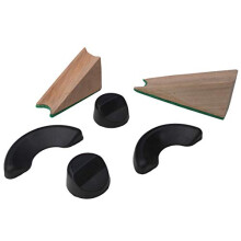 Umpire Solid Rubber Bowling Measuring Wedges 2 Round 2.8 cm 2 Semi Circle 6 cm Plus 2 Piece Hardwood Wedges 8cm & 5 cm Concave Surface
