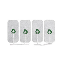 Electrode pads for TENS and EMS stimulation current devices with 2mm plug connection, self-adhesive 4 Pieces (50x100mm)
