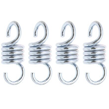 4Pcs Suspension Spring Hook Replacement Metal Swing Spring Hooks Hanging Spring Hooks Garden Accessories for Suspension Chair Hammock Silver