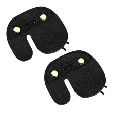 2PCS Leather Archery Finger Tab Double Thickness Protective Guard Pad Fingers Protector Shooting Practice Gear for Recurve Bows Shooting Bow Arrow