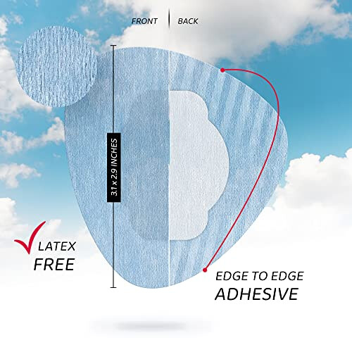Air (20 Pack) - CGM Libre 2, 3 Sensor Covers - Thin, Strong and Light, Ultra-Long 14 Day Adhesion, Durable Dexcom G7 Sensor Protector Patches in 1