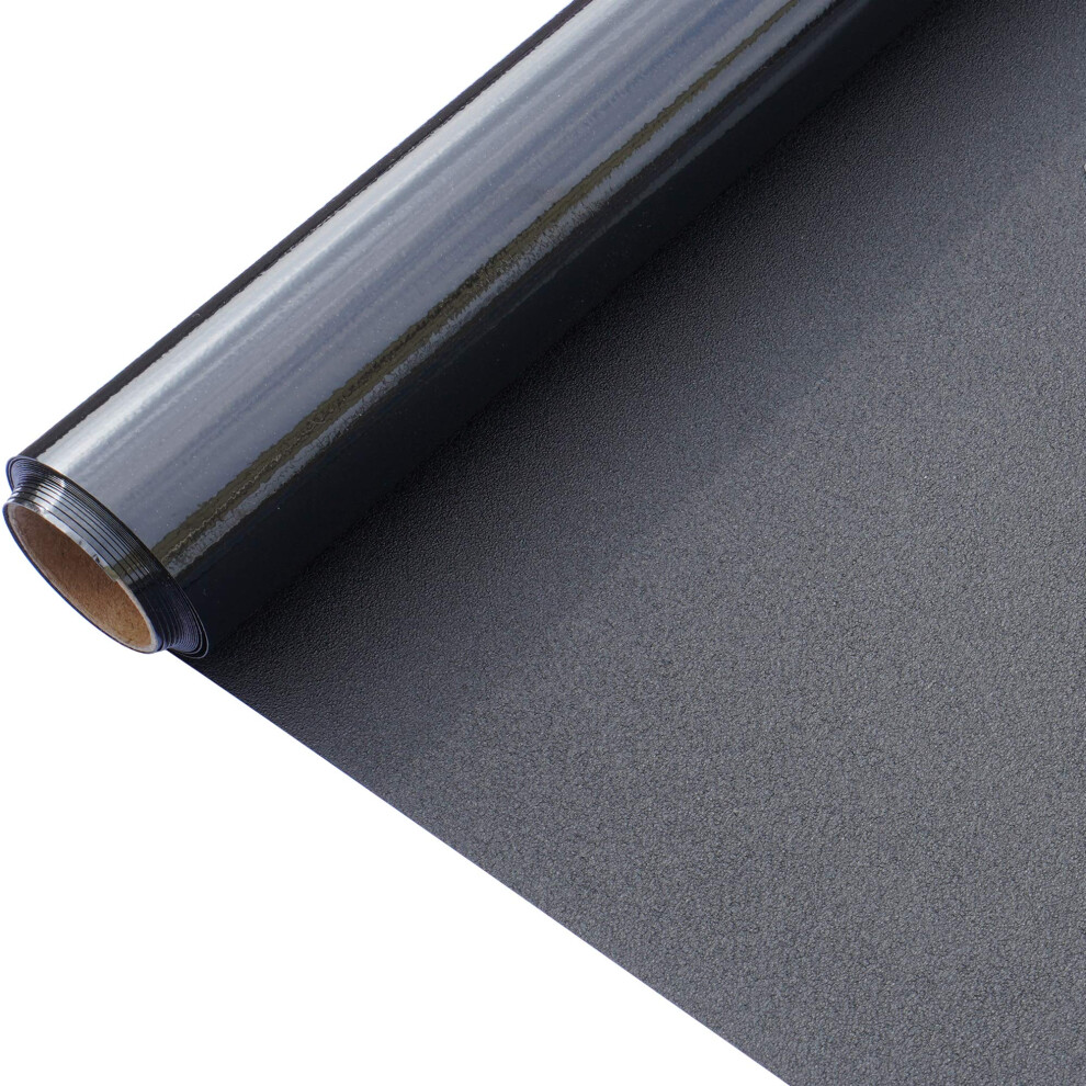 Static Cling Total Blackout Window Film Darkening Room, Light Blocking Privacy Glass Film Black Window Tint/Cover(44.5X200CM)