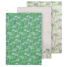 Housewares Cow Parsley Tea Towels - Set of 3