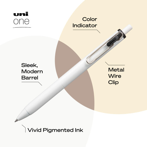 Uni-Ball one Retractable Gel Pens, Ultra Micro Point (0.38mm), Black Ink, 12 Count 2