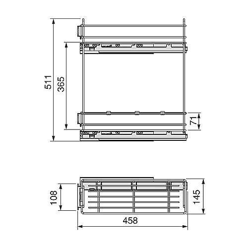 - Pull out bottle rack with soft closeTitaneMax, Side Mount, Soft Closing, Module 200 mm, Steel, Anthracite Grey 1