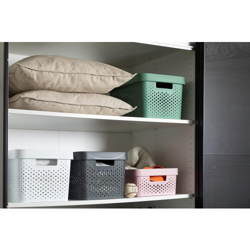 Curver CURVER Infinity Box, 17 l, recycelter Kunststoff, Anthrazitgrau, 35,5 x 26,2 x 21,9 cm 2