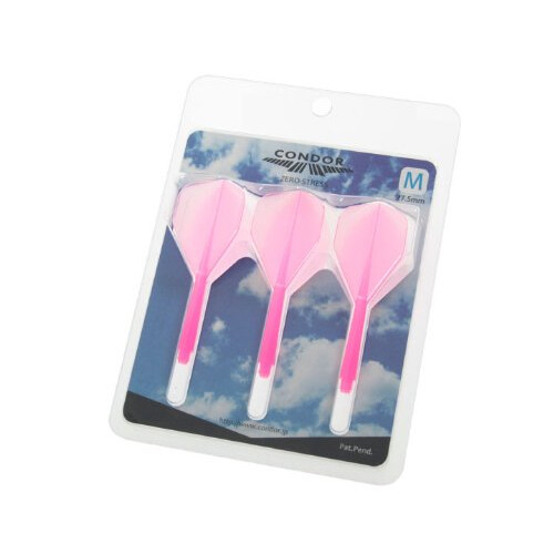 Zero Stress Flight System - Standard Clear Pink - Dart Flights Medium 1