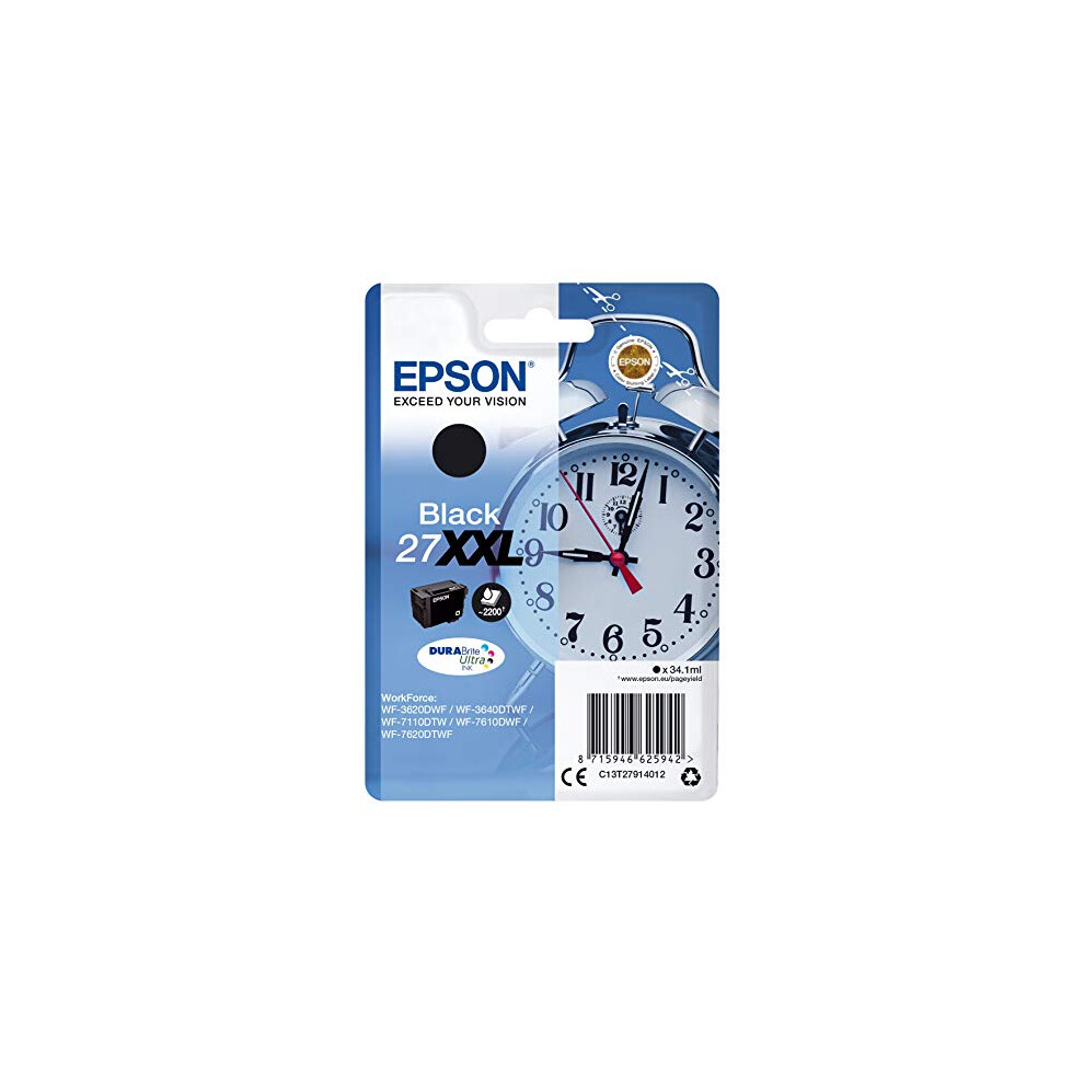 Epson Alarm Clock 27XXL Black Ink Cartridge, Black - Image 4