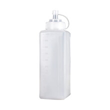 Condiment Dispenser Square Plastic Seasoning Bottle Large Diameter Squeeze Bottle for Ketchup Mustard Salad Dressing Chili Oil