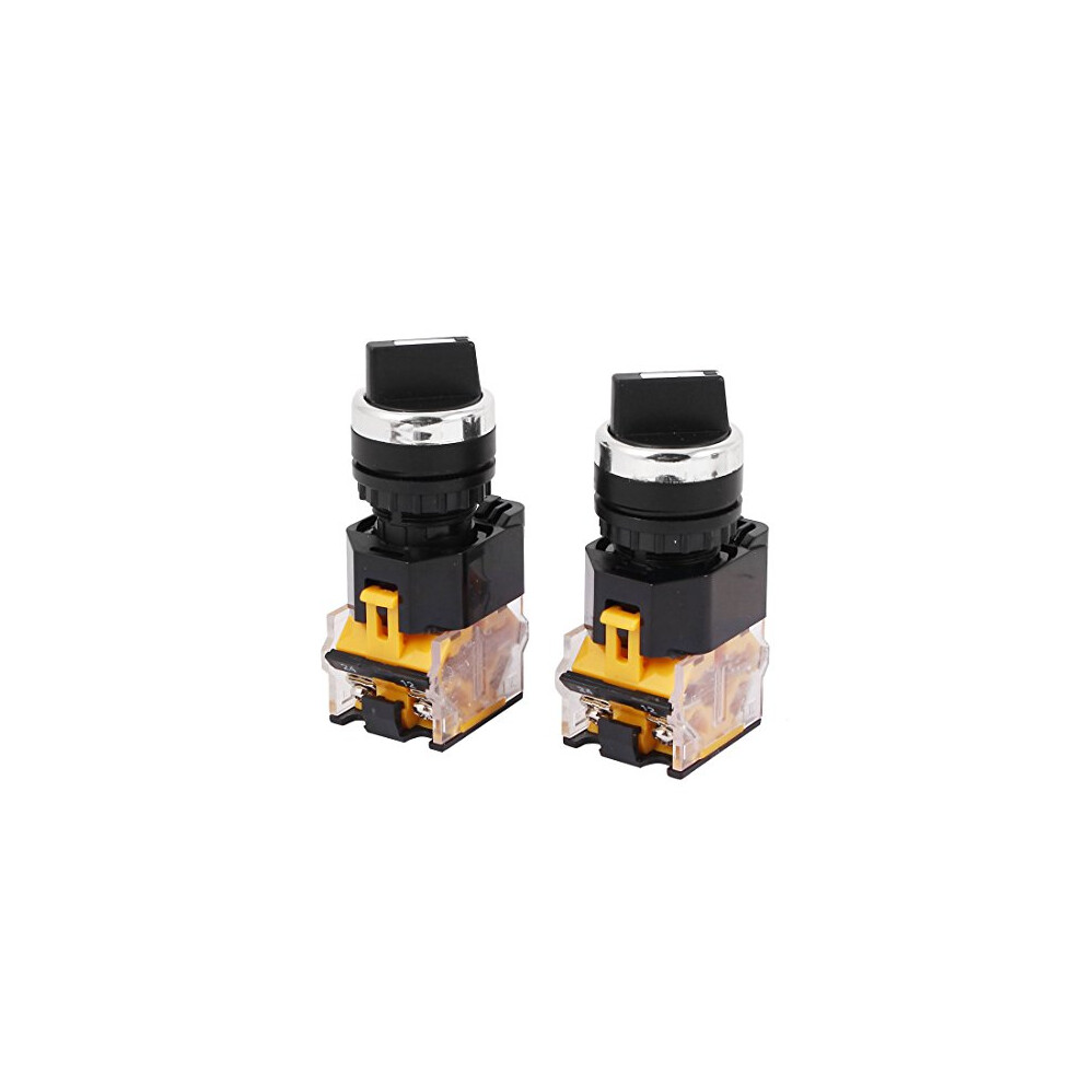 Sourcingmap La38-203 Ac 440V 10A 2 Position On/Off Rotary Selector Switch Orange 2 Pcs 602451739036