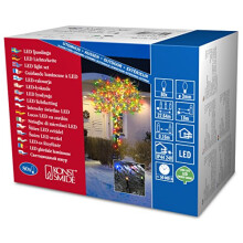 Christmas Lights/LED Fairy Lights/Christmas Tree Lights Outdoor or Indoor (IP44)/24V Transformer Plug In/80 Multi Coloured Diodes/Black Cable String
