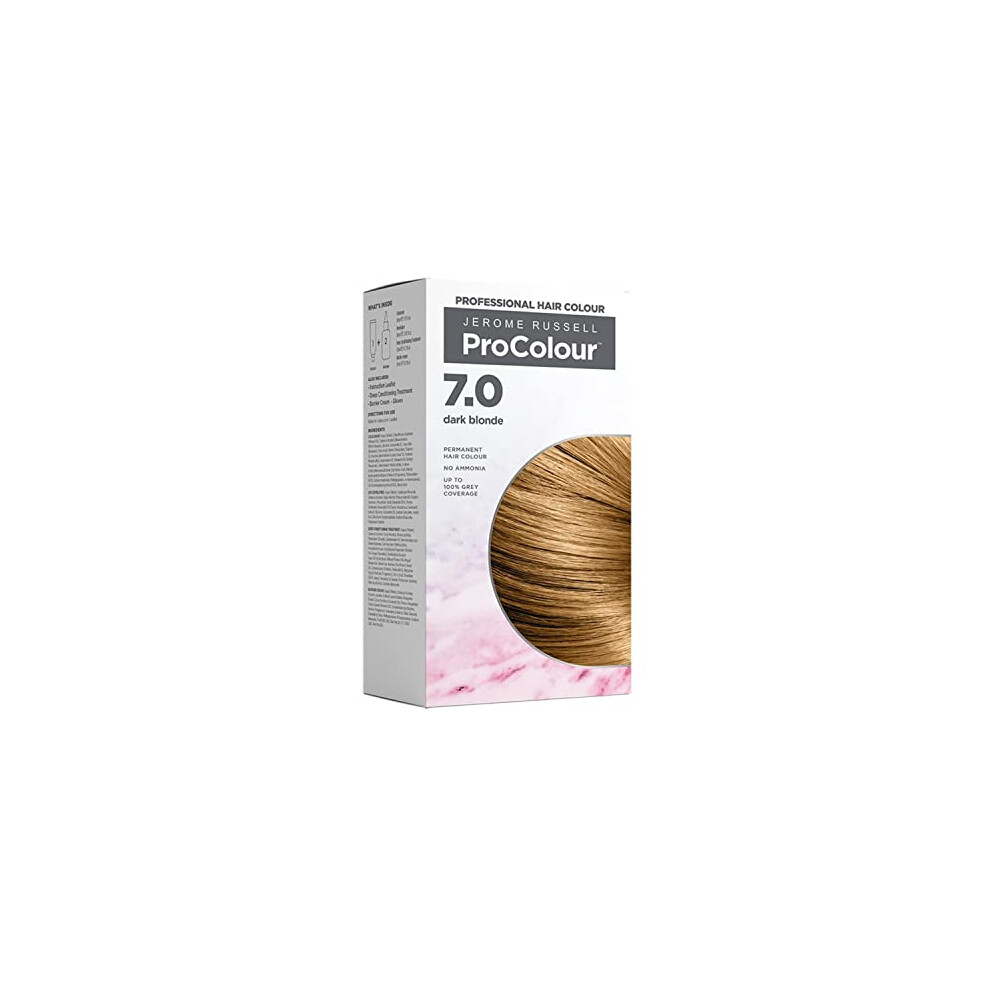 ProColour Dark Blonde 7.0 Permanent Hair Colour – Ammonia Free Hair Dye for Full Grey Coverage, Shine & Colour Retention with Brazil Nut Oil