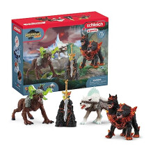 Eldrador Creatures 72179 Action Figure Set - 4-Piece Monster Action Figure Toy Set for Boys, Eldrador Creatures Starter Set with Magic Sword - Monster