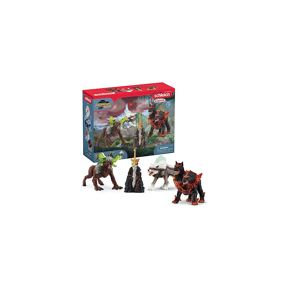 Eldrador Creatures 72179 Action Figure Set - 4-Piece Monster Action Figure Toy Set for Boys, Eldrador Creatures Starter Set with Magic Sword - Monster