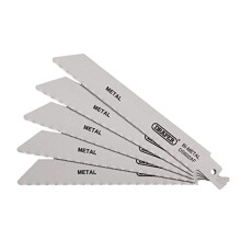 43444 Bi-Metal Reciprocating Saw Blades for Metal, 150mm, 24tpi/25ppi (Pack of 5)