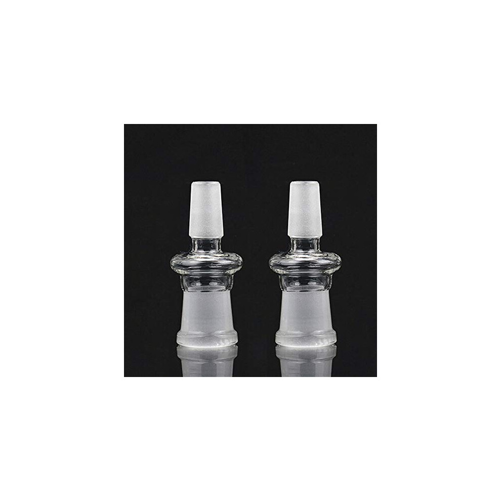 2Pcs Glass Tube Adapter, 14Mm Male To 18Mm Female Essential Adapter,Glass Joint (Size 2) 752792025678
