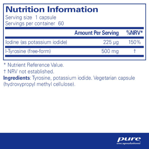 pure encapsulations - Iodine & Tyrosine - Thyroid Function and Nervous System - 60 Capsules 1