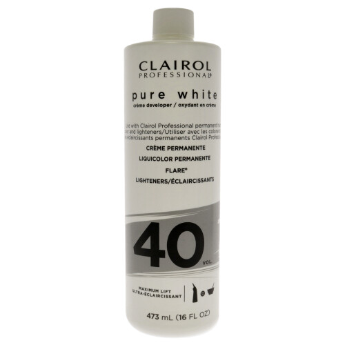 Clairol Pure White 40 Volume Creme Developer by Clairol for Unisex - 16 oz Lightener