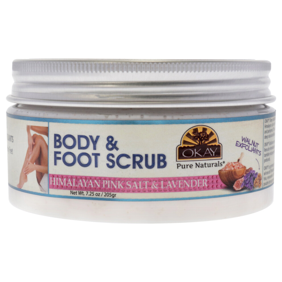 Okay Pink/Lavender Body And Foot Scrub Himalayan Salt - By For Unisex - 7.25 Oz Scrub