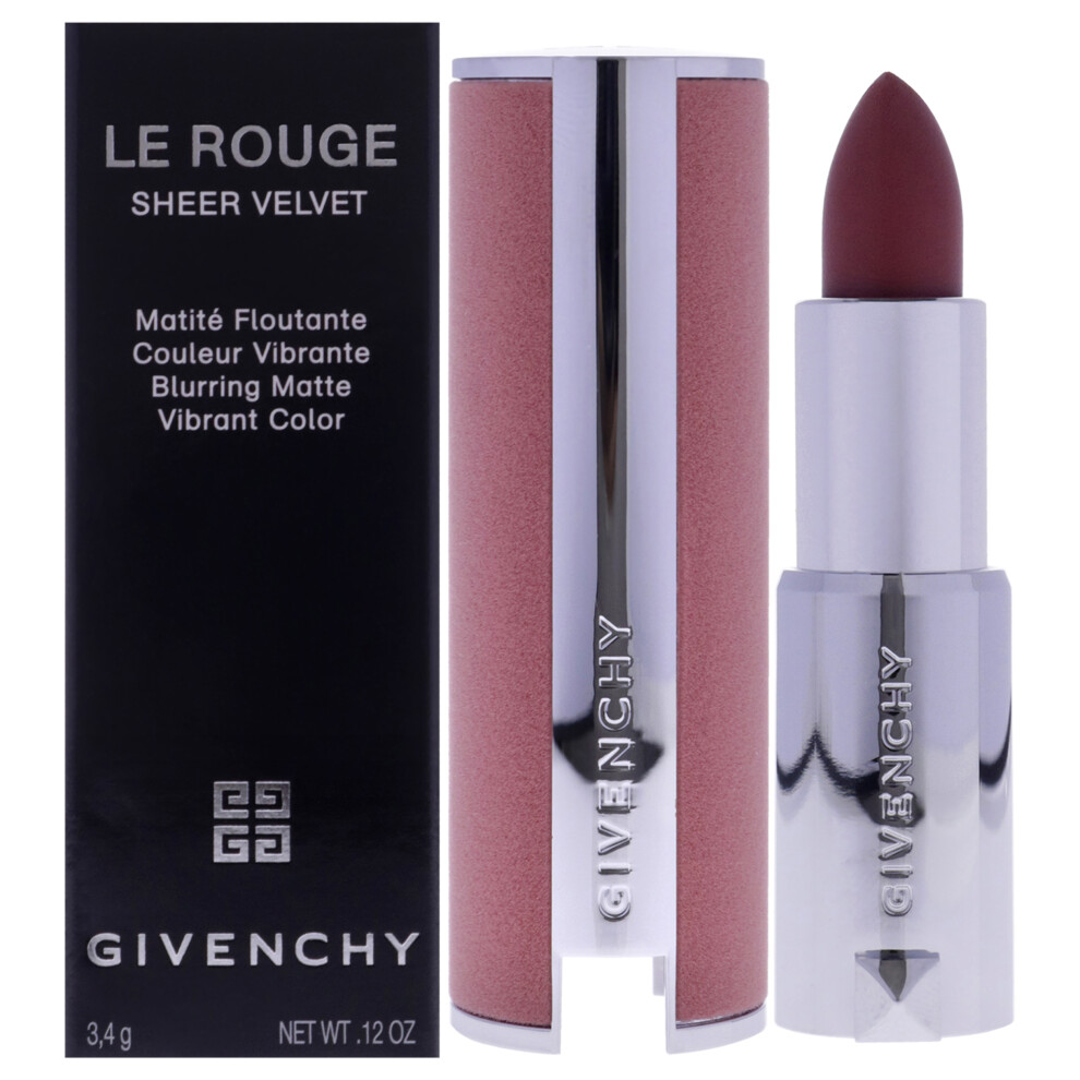Le Rouge Sheer Velvet Matte Lipstick - N27 Rouge Infuse by Givenchy for Women - 0.12 oz Lipstick-image-OPC-PDVFQST-NEW