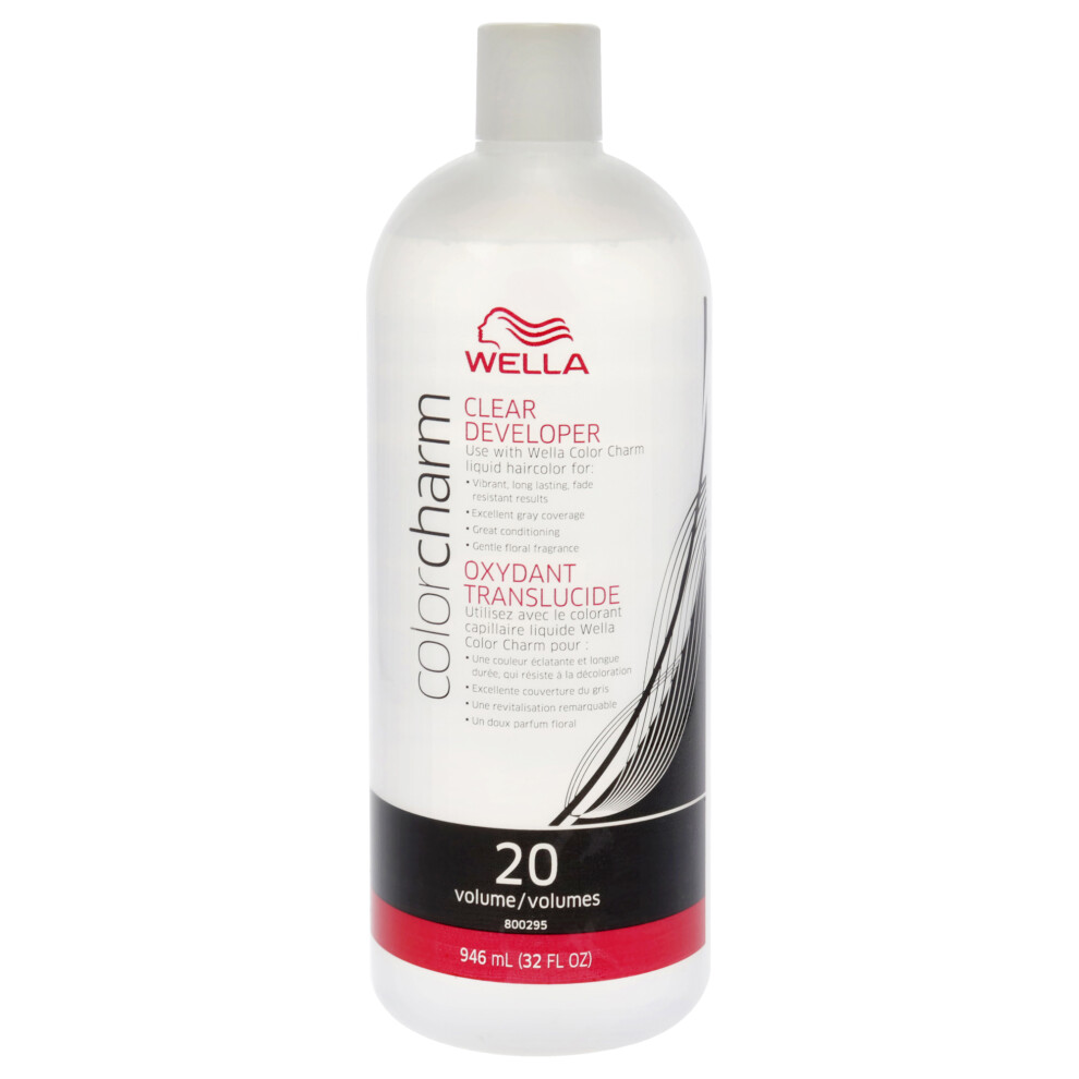 Color Charm 20 Volume Clear Developer by Wella for Unisex - 32 oz Lightener