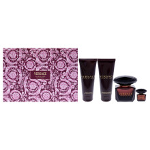 Versace Crystal Noir by Versace for Women - 4 Pc Gift Set 3oz EDP Spray, 3.4oz Body Lotion, 3.4oz Shower Gel, 0.16oz EDP Spray
