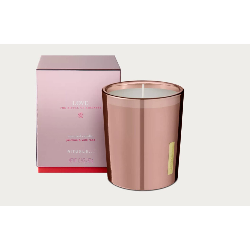 The Ritual of Love Scented Candle Rose Gold Rose Floral Scent 290g