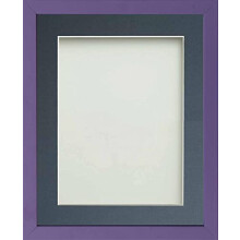 Jellybean Range Purple Wooden 30x20 inch Picture Photo Frame with Blue Mount for Image A2 * Choice of Colours & Sizes* Fitted with Perspex