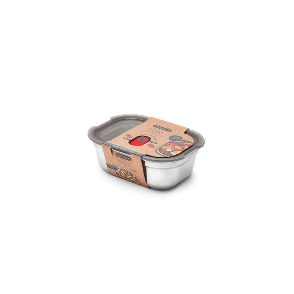 Black + Blum Fbss-Bx. Microwavable Stainless Steel Lunch Box Multi-Function Container, 600 Milliliters