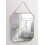 Vintage Style Rectangular Metal Framed Mirror with Chain 1