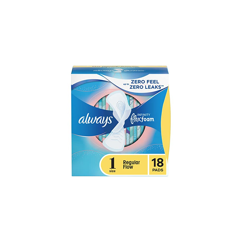 Always Infinity Regular Pads With Wings, 18 ct