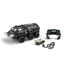 Control 24437 Remote Control Truck "S.W.A.T. Tactical Truck" With Precise 2.4 GHz Control, 6 Wheel Drive, LED Headlights, Super Tough Chassis, 28cm in