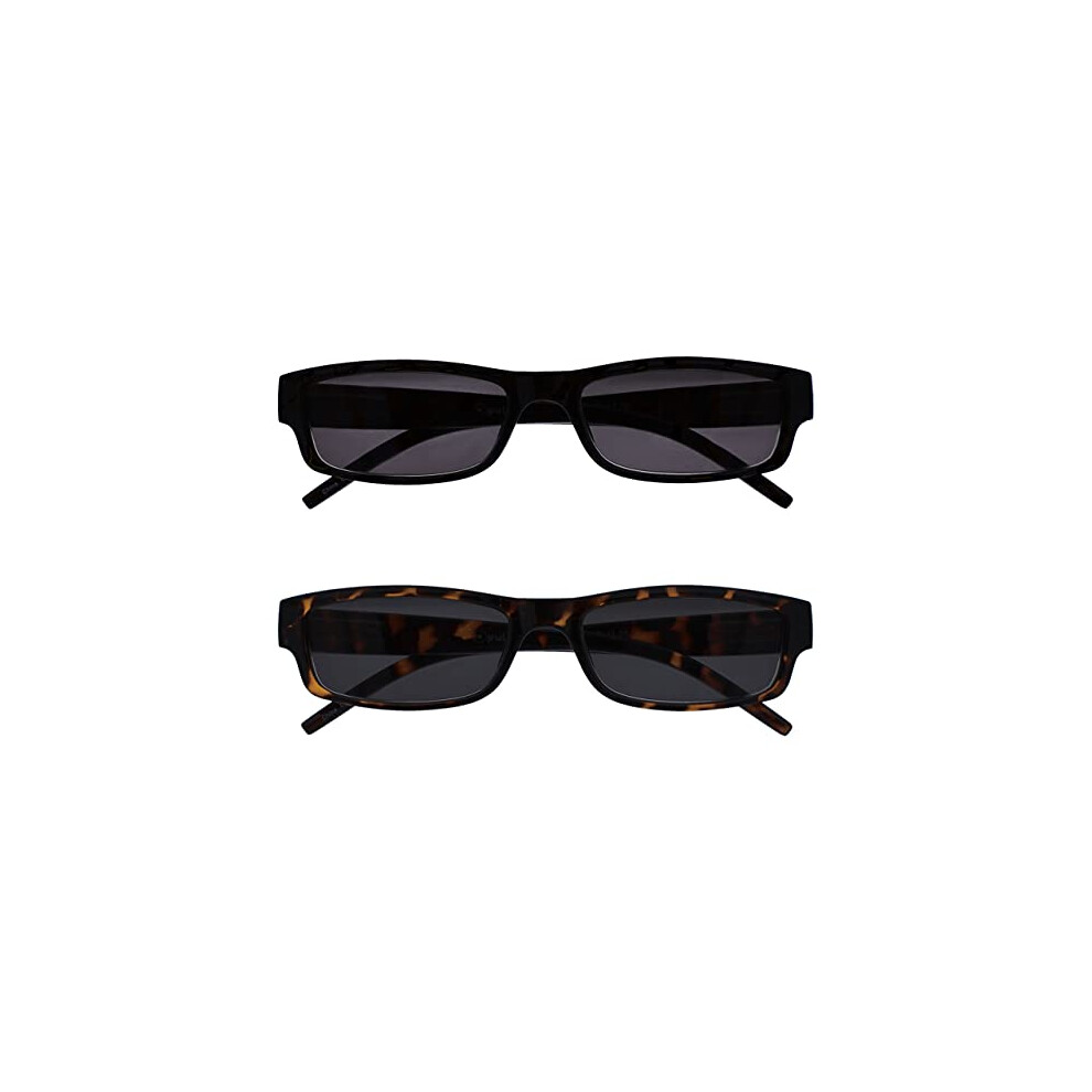 Opulize Black/Brown The Reading Glasses Company Lightweight Sun Readers Value 2 Pack Uv400 Designer Style Mens Womens Ss32-12 +1.50