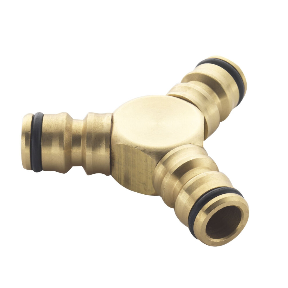 Spear & Jackson Bwf8 Triple Male Brass Hose Connector, Bronze