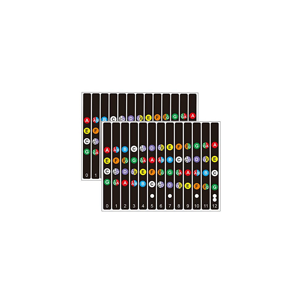 Ukulele Fretboard Stickers Akkoord Fret Stickers Noot Sticker Voor Sopraan, Concert & Tenor Ukulele Vingergids Voor Ukulele Beginner 2PC-image