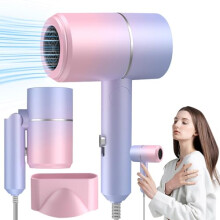 Hair Dryer Foldable, Fast Drying Ionic Hairdryers, Silent Hair Dryers, Foldable Travel Hair Dryer, Ionic Hairdryer Lightweight with Hot/Cold Button,
