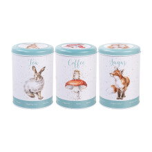 - The Country Set Tea, Coffee & Sugar Canisters - 155mm x 110mm
