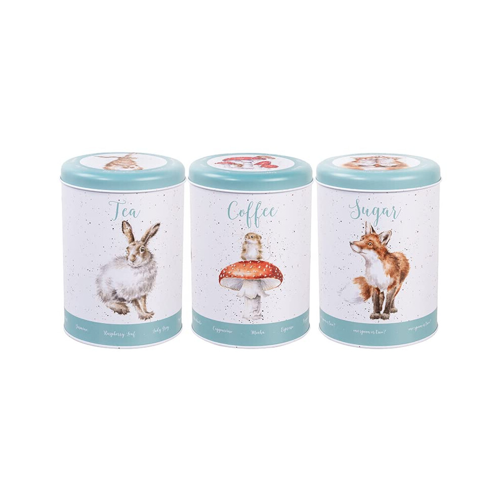 Wrendale - The Country Set Tea, Coffee & Sugar Canisters - 155Mm X 110Mm